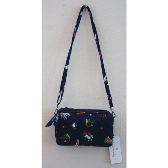 Vera Bradley 28455-15378 Snow Globe Motifs Navy RFID All In One Crossbody - Picture 7 of 16